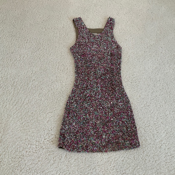 Parker sequin colorful mini dress - Picture 1 of 6
